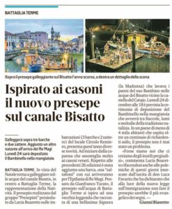 Ispirato ai casoni il nuovo presepe sul Canale Bisatto